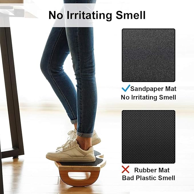 StrongTek Ergonomic Wood Foot Rest - Image 4