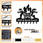 Personalized Flaming Motoclycle Key Holder Wall Mount, Custom Metal Key Rack - Image 5