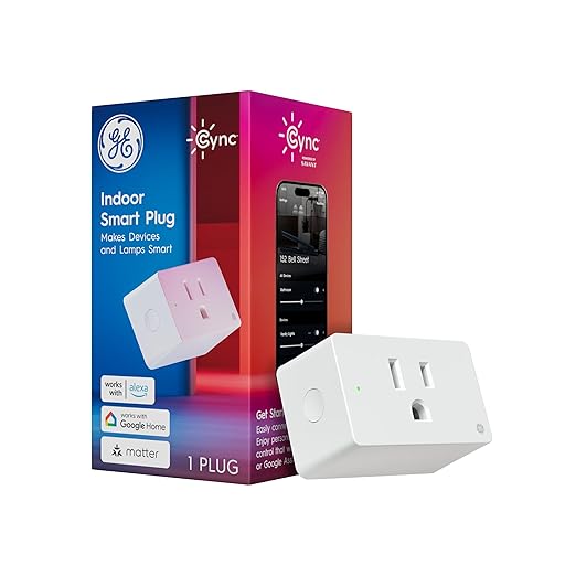 GE Cync Smart Indoor Plug, Smart Outlet Control, WiFi Outlet Plug, Matter by CYNCSmartHome