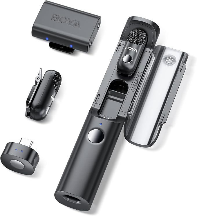 BOYA Magic-03 Wireless Lavalier Microphone, 30Hrs Battery, 328FT Los Range by BOYA