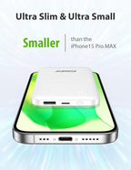 Alongza Portable Charger Built-in Cables and AC Wall Plug, Slim Fast Charging - Image 3