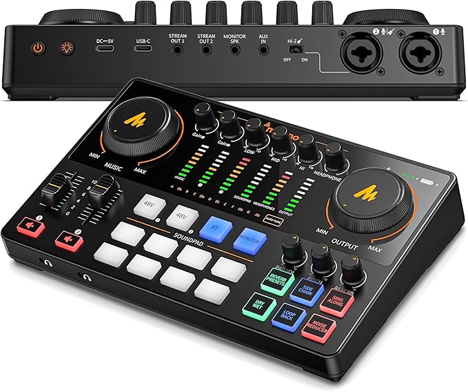 MAONO Podcast Equipment Bundle: Audio Interface mixer by MAONO