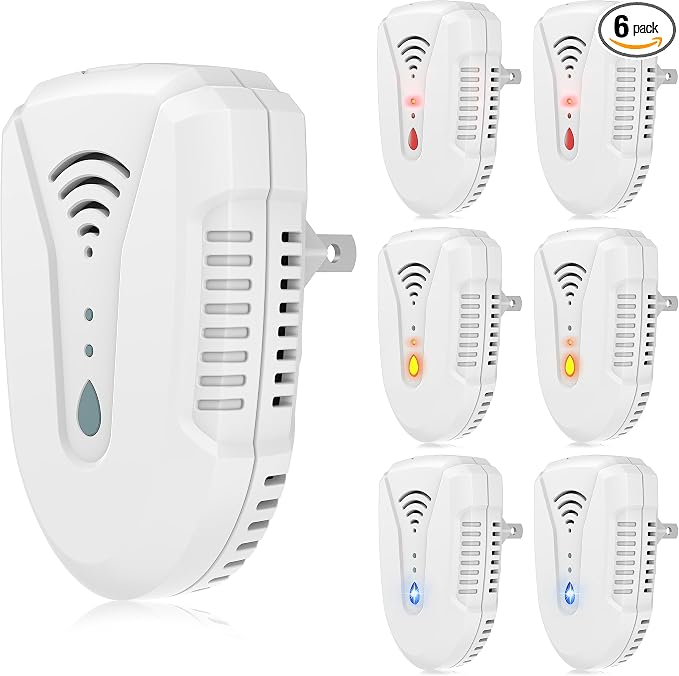 2025 Upgraded Version Ultrasonic Pest Repeller 6 Pack, Mouse Repellent Indoor by BECTINE