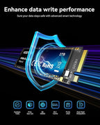 KOOTION 2TB NVMe Internal SSD PCIe 4.0, M.2 2280 NVMe Gen 4 Internal Solid - Image 7