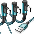 sweguard USB C Cable Right Angle, USB Type C iPhone 16 Charger Cable Nylon by Sweguard