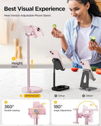 DIMONCOAT Phone Stand for Desk, Angle Height AdjustablePhone Holder for Desk - Image 2