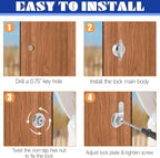 Thumb Operated Offset Cam Locks, 7/8" Keyless Cabinet Locks - Image 3