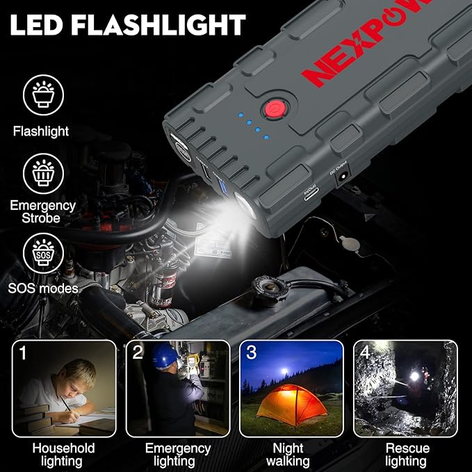NEXPOW 2000A Peak Car Battery Jump Starter - Image 6