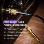VCE 3.5mm to 1/4 Adapter Stereo Headphone Adapter, 24K Gold-Plated 1/8 to 1/4 - Image 2