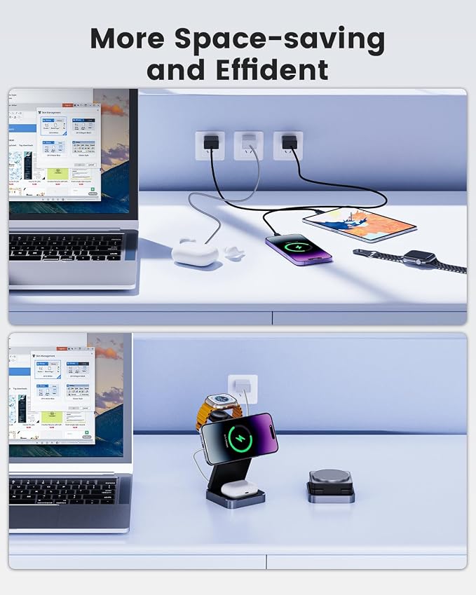 3-in-1 Wireless Charger for iPhone, 15W Fast Wireless Charging Station - Image 5