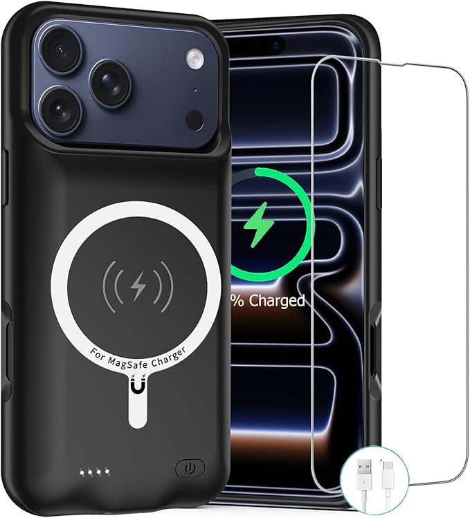 Battery Case for iPhone 17 Pro, 10000mAh Rechargeable Portable Charging Case by ZUEUS