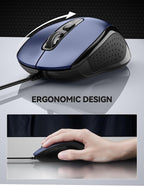 TECKNET USB Wired Mouse, 3600DPI Corded Computer Mouse - Image 4