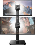 HUANUO Dual Monitor Stand for 13 to 34 Inch, Max Load 44 lbs, Vertical Monitor by HUANUO