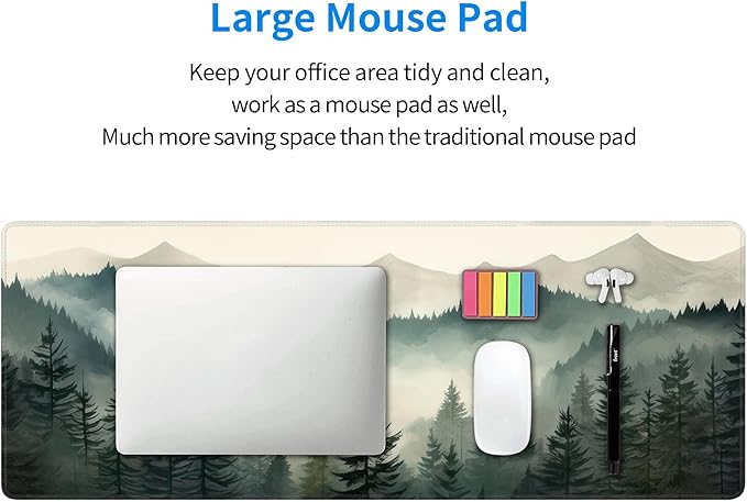 Misty Forest Large Mouse Pad, Gaming Keyboard Desk Pad, Extended Mouse Mat - Image 8