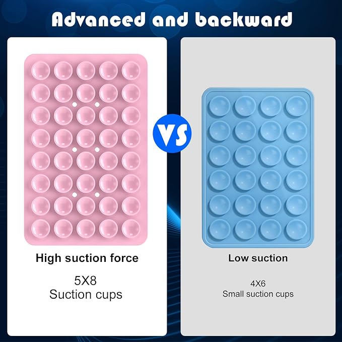 2PACK Silicone Double Sided Suction Phone Case Mount, Detachable Hands Free & - Image 4