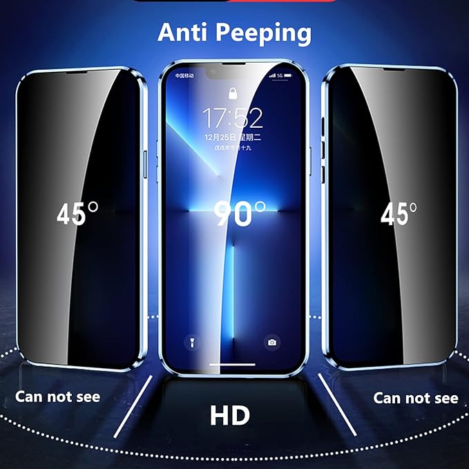 Anti Peeping Case for iPhone 13 Pro Max, Jonwelsy 360 Degree Front and Back - Image 2