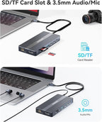 USB C Docking Station, 14 in 1 USB C Hub Multiport Adapter, Triple Display 3 - Image 8