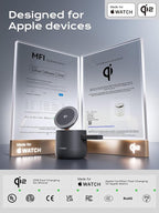 MFI Certified by Apple, 4 in 1 Magsafe Wireless Charging Station, Qi2 15W - Image 4