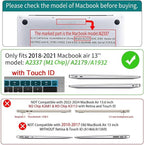 CISSOOK Compatible with MacBook Air 13 inch Case 2021 2020 2019 2018 Release M1 - Image 2