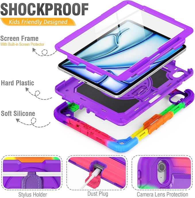 HXCASEAC Case for iPad Air 11 inch, Shockproof Design - Image 7