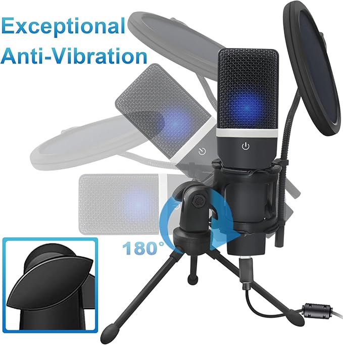 USB Gaming Microphone, Condenser Microphone, Podcast Microphone - Image 4