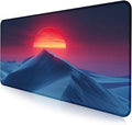 Mountain Peak Beautiful Scenery Game XXL Mouse Pad, Sunset Hill Extended by LQFIWSS