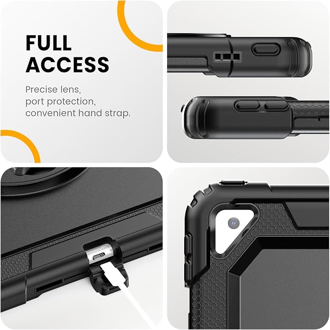 Timecity for iPad Air 3/ Pro 10.5 Inch Case, 360° Rotating Stand, Pencil Holder - Image 9