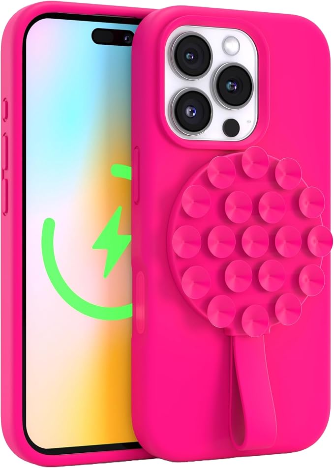 FELONY CASE - Neon Pink Magnetic Suction Cup Phone Mount and Grip – Strong - Image 3