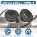 uxcell 4Pcs Cable Cord Grommet, 7/8" Rubber Desk Grommets Wire Pass Through - Image 3