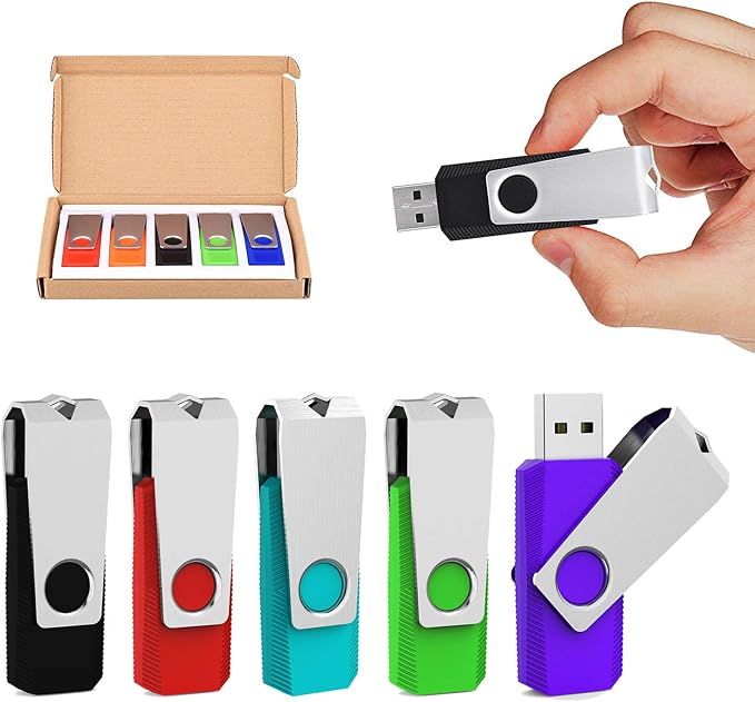 Aiibe 8GB Flash Drive 5 Pack 8GB USB 2.0 Flash Drive Memory Stick Thumbdrives - Image 7