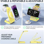 Magnetic Wireless Charger Stand, 3 in 1 Foldable Wireless Charging Station - Image 4