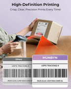 MUNBYN Bluetooth Thermal Label Printer, 130B Wireless 4x6 Shipping Label Printer - Image 3