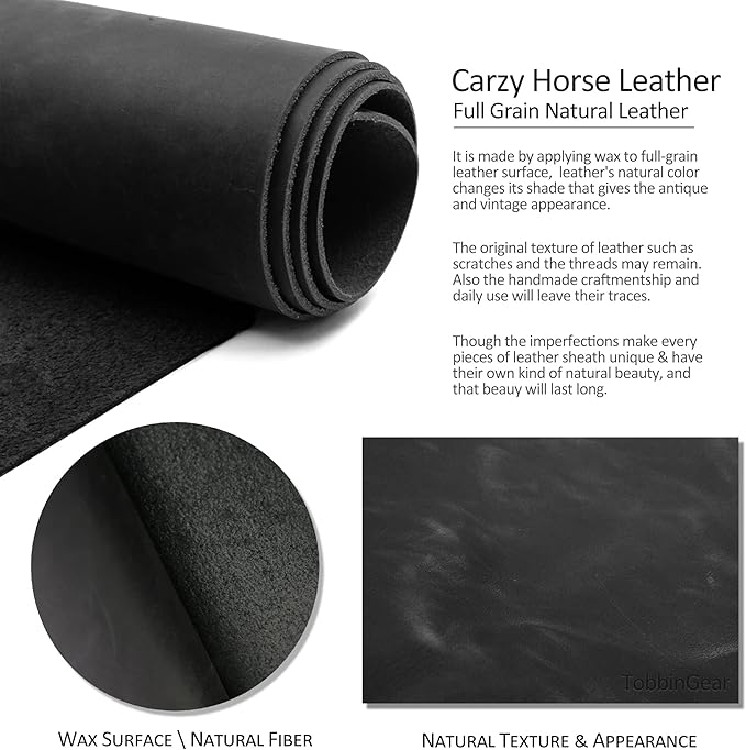TobbinGear Left-Handed Leather Cell Phone Holster - Image 4