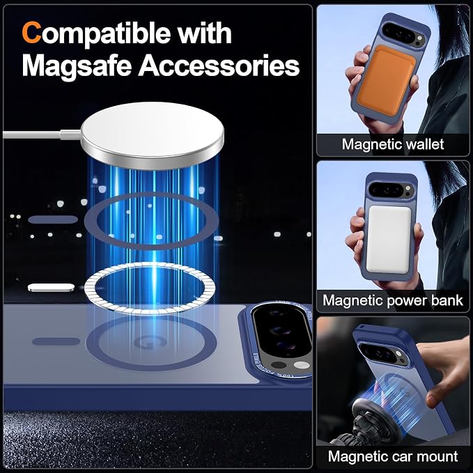 Magnetic for Google Pixel 10 Pro XL Case, Shockproof Slim Translucent Matte - Image 2