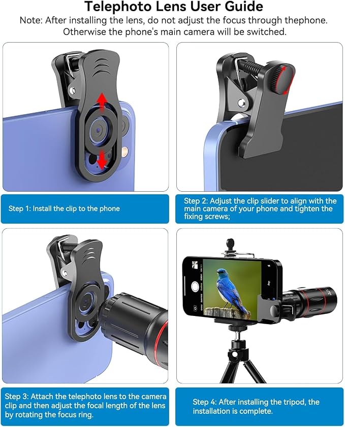 APEXEL 4 in 1 Phone Photography Kit, 18X Telephoto Lens, 198° Fisheye Lens - Image 5