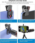 APEXEL 4 in 1 Phone Photography Kit, 18X Telephoto Lens, 198° Fisheye Lens - Image 5