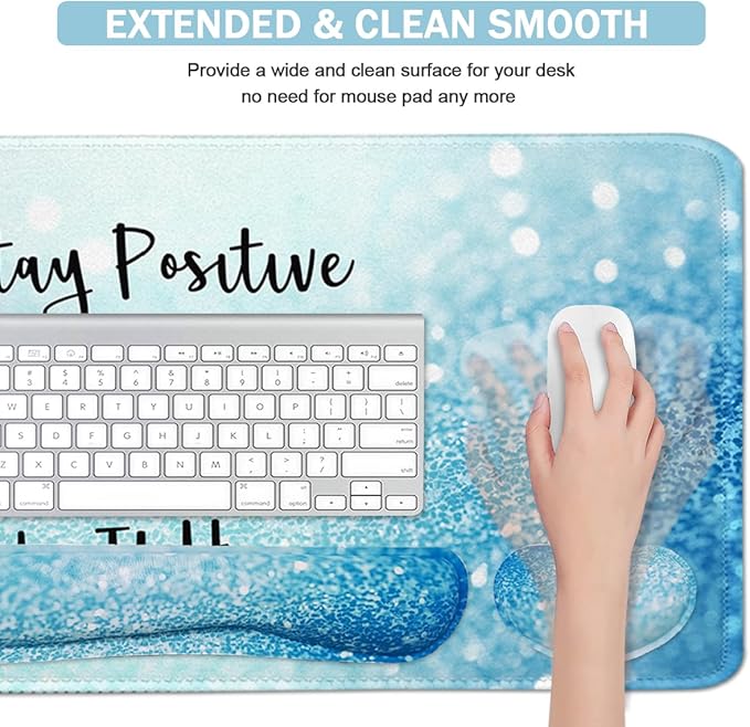 Large Mouse Pad and Keyboard Wrist Rest, Desk Pad - Image 3
