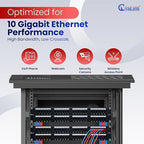 NewYork Cables 48 Port Cat6 Patch Panel – 10Gb Ethernet, 2U Rackmount 19-Inch - Image 3