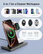 2025 Wireless Charger for Apple and Android Charging Station, 3 in 1 Fast Max - Image 2
