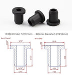 30 pcs 1/4" Drill Hole，3/16" ID Black Silicone Top hat Rubber Grommets - Image 2