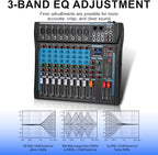 8 Channel Audio Mixer Sound Board Mixer 16 DSP Effect Audio Interfacer w/USB - Image 5
