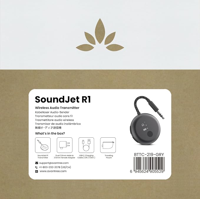Avantree SoundJet R1 – Airplane Bluetooth Adapter - Image 8