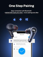 Monster Clarity 8.0 Hybrid Active Noise Cancelling Wireless Earbuds, 42dB - Image 6