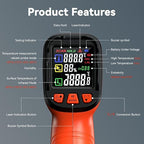Infrared Temperature Gun -58°F to 1796°F, Dual-Mode Thermometer Gun - Image 4
