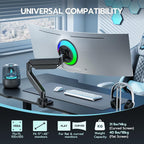 ARES WING Ultrawide Single Monitor Arm, Heavy Duty Monitor Mount - Image 4