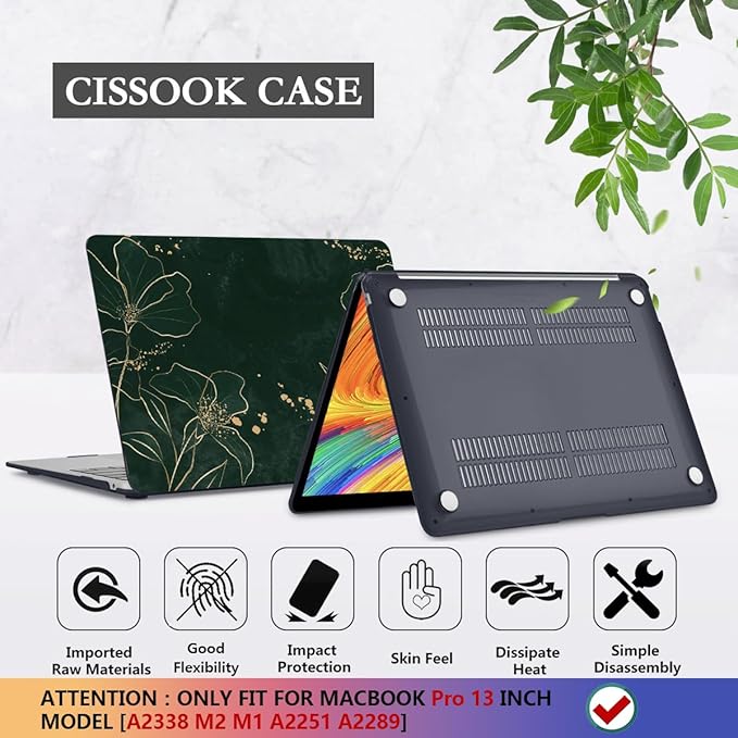 CISSOOK Case for MacBook Pro 13 Inch M2 M1 Chip A2338 A2251 A2289 Model - Image 6