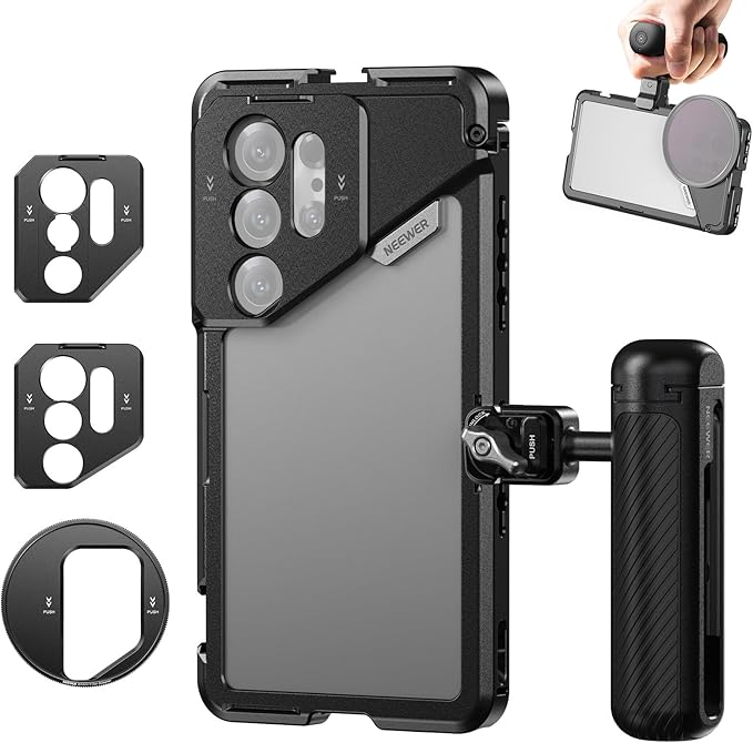 NEEWER S25 Ultra Phone Cage, PA082 Mobile Video Rig Phone Stabilizer by Neewer