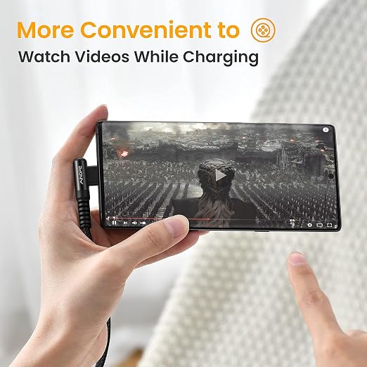 AINOPE USB C Cable Right Angle 3.1A Type C Charger Fast Charging, Resistant - Image 4