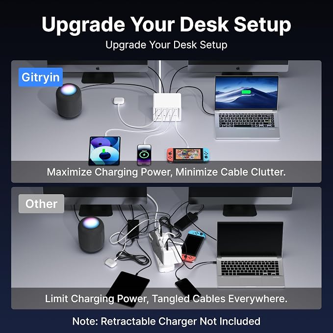 Gitryin 1 Type-C Retractable Wall Charger - Image 4