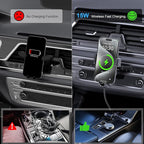 Wireless Car Charger, MOKPR 15W Fast Charging Auto Clamping CD Slot Air Vent - Image 3